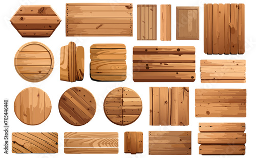 木製看板ベクターイラストセット