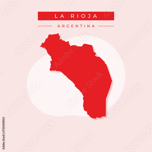 Vector illustration vector of La Rioja map Argentina