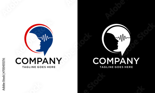 Consult logo design vector, Creative People Chat logo concepts template illustration. people talk with bubble chat logo design inspiration