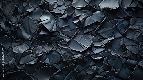 Torn pieces of black paper