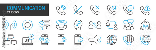 Communication and communication related icon vector. Telephone. Internet. Communication related icon. eps, PNG, JPG