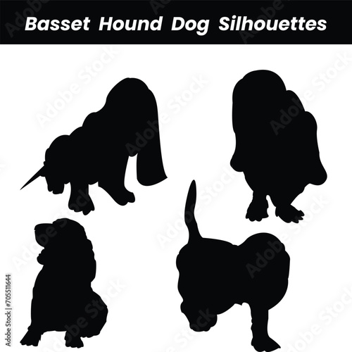 Basset Hound Dog silhouette