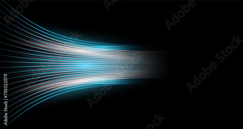 Abstract High Speed Background. Illustration Light Render Of Digital Technology