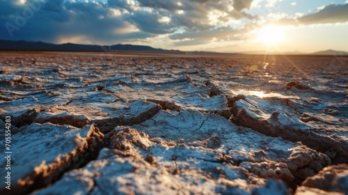 Dry soil in Pampas lagoon