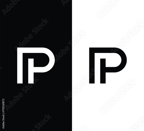 Monogram PT Letter Logo Design. Usable for Business Logo. Logo Element