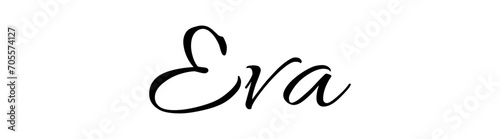 Eva - black color - name - ideal for websites, emails, presentations, greetings, banners, cards, books, t-shirt, sweatshirt, prints, cricut, silhouette, 