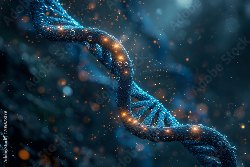 DNA gene helix spiral molecule structure. Medicine