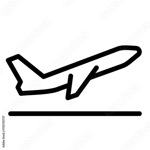 taking off outline icon