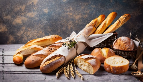 baguette bread french bread background