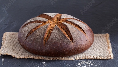 round bread made from dark flour