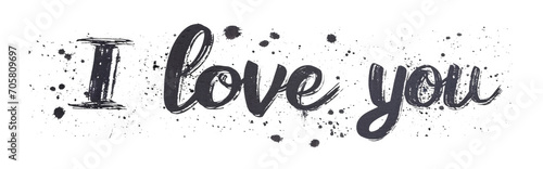 "I love you" calligraphy 