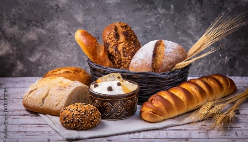 assortment of fresh baked bread