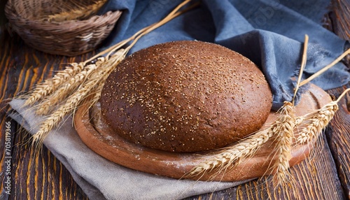 round bread made from dark flour