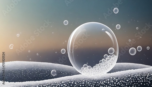 soap bubbles on white bubble transparent