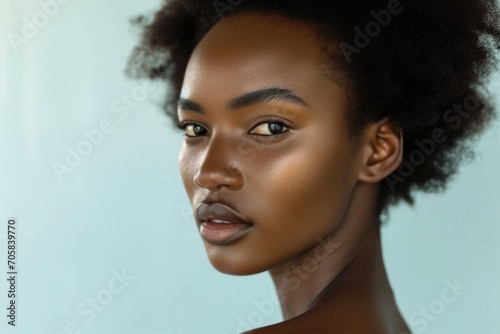 Gorgeous Close-Up Of African American Woman With Flawless Complexion