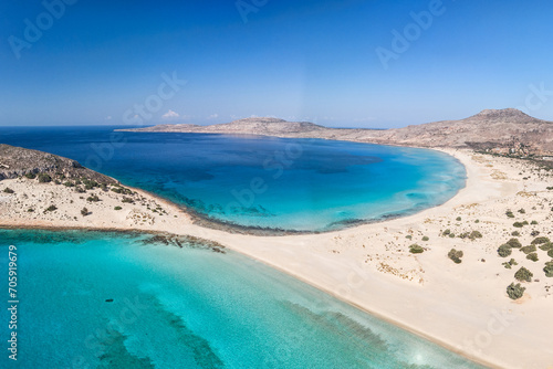The beach of Sarakiniko next to Simos beach of Elafonisos island, Greece