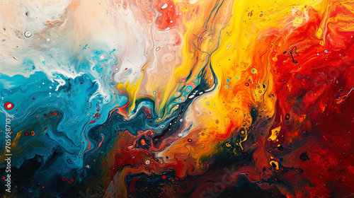 Abstract oil background, in which a mixture of colors creates a visual paradox and mystery