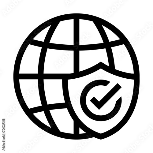 Icono de seguridad web. Protección Cibernética, internet, navegación segura. Ilustración vectorial