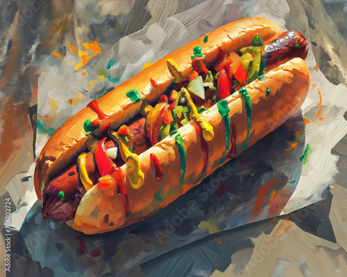 abstract New York style hotdog