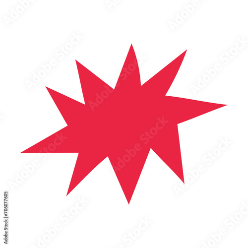 red explosion shape element