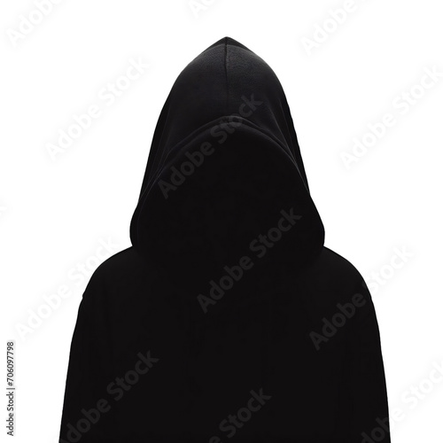 black hood isolated on white background