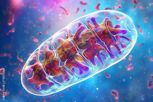 Colorful Mitochondria Illustration