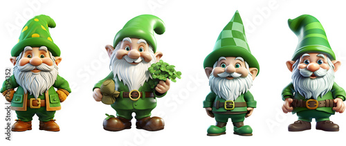 St Patrick's Day Gnome 3D Render Character