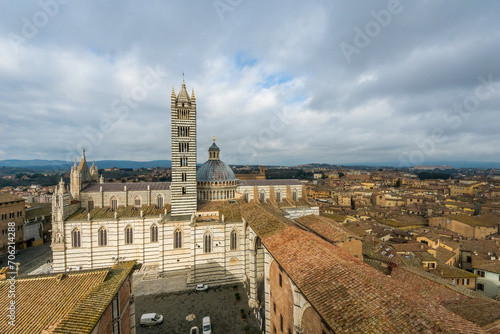 Medieval city of Siena, Italy