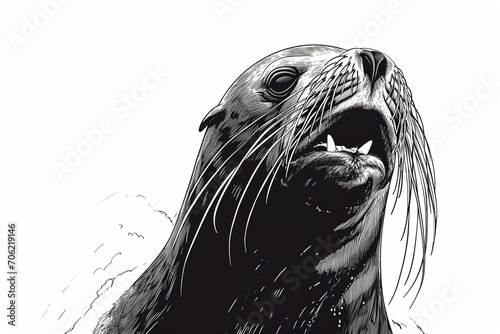 drawing scribble style seal