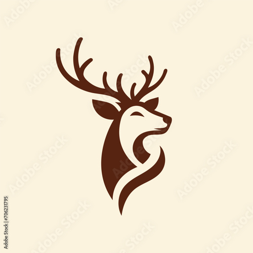 Creative deer or abstract animal logo design concept suitable for company logo