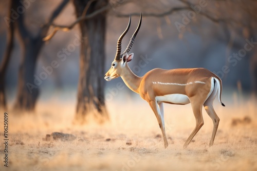 backlit impala tails swishing in the evening light