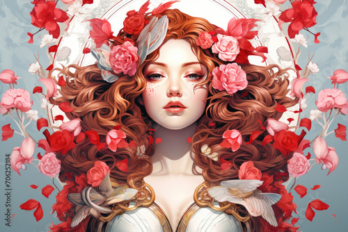  Illustration of Aphrodite, goddess of love and beauty