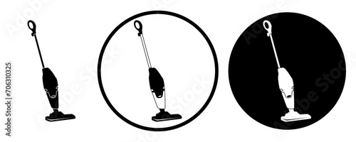 set handheld wireless vacuum cleaner icon vector illustration