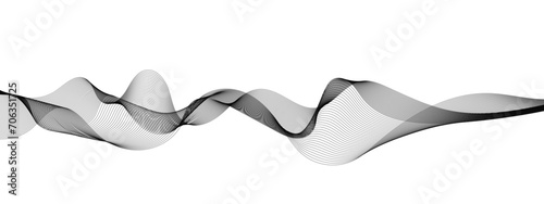 Abstract voice sound wave pattern element, Voice sound wave liens and audio technology background.