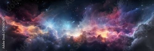 Nebulous galaxy background