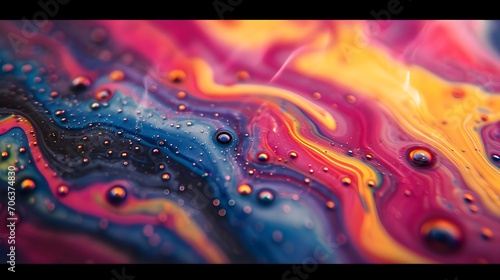 Vibrant Soap Bubble Surface Close-up