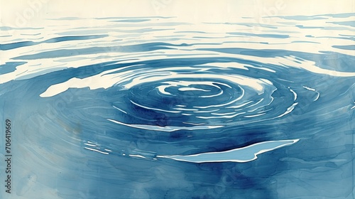 ripples in water, soft organic patterns and shapes. modern print on rag paper