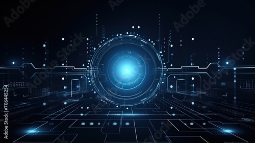 blue eye cyber security concept background,circuit board future technology, abstract high speed digital internet