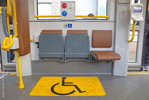 Priority seat for handicapped persons