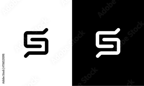 Outline square S initial logo