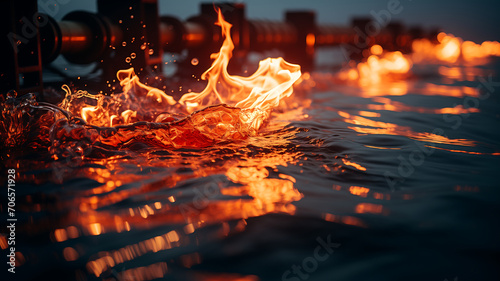 Água e fogo se encontram em um cenário dramático