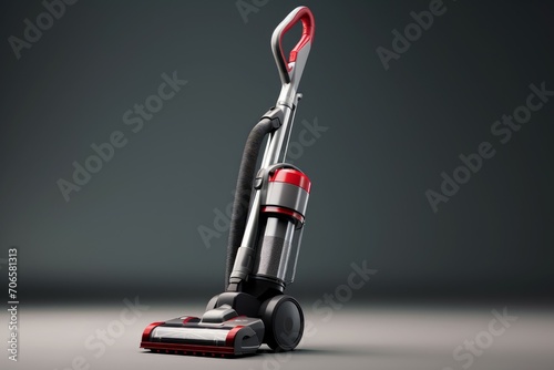 Flexible Long vacuum cleaner. Home woman cleaner. Generate Ai