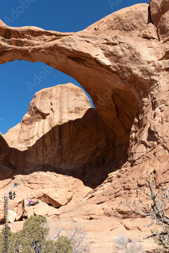 Arch formations seen from below 