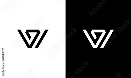 Letter W initial outline logo