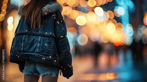 Stay ahead of the fashion game in a recycled polyester puffer coat, paired with distressed denim shorts made from upcycled jeans and trendy accessories made from recycled materials.