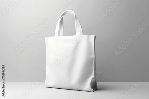 Close-up of blank bag on white background - perfect for your ad or logo. 3D rendering. Generative AI
