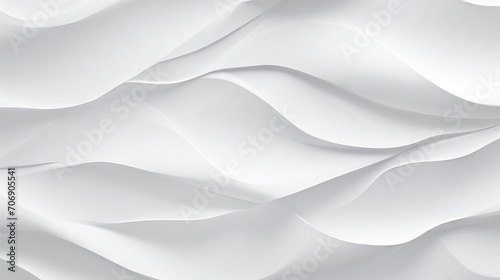 White abstract wavy background. 3d render, 3d illustration Generative AI