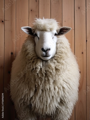 White-Faced Cheviot Sheep: A Picturesque Snapshot of Farm Animals in the Countryside