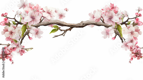 Tree branch flower Photo Overlays Summer spring painted illustration background