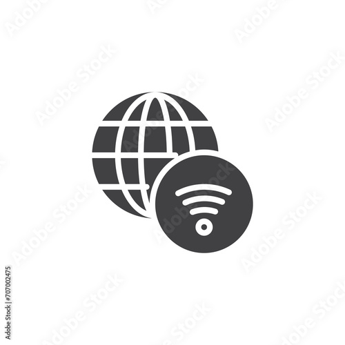 Wireless network signal vector icon